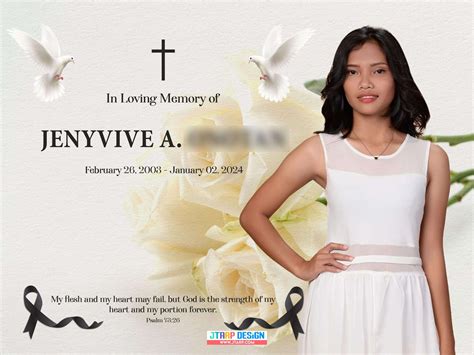 FUNERAL TARPAULIN DESIGN (IN LOVING MEMORY) .